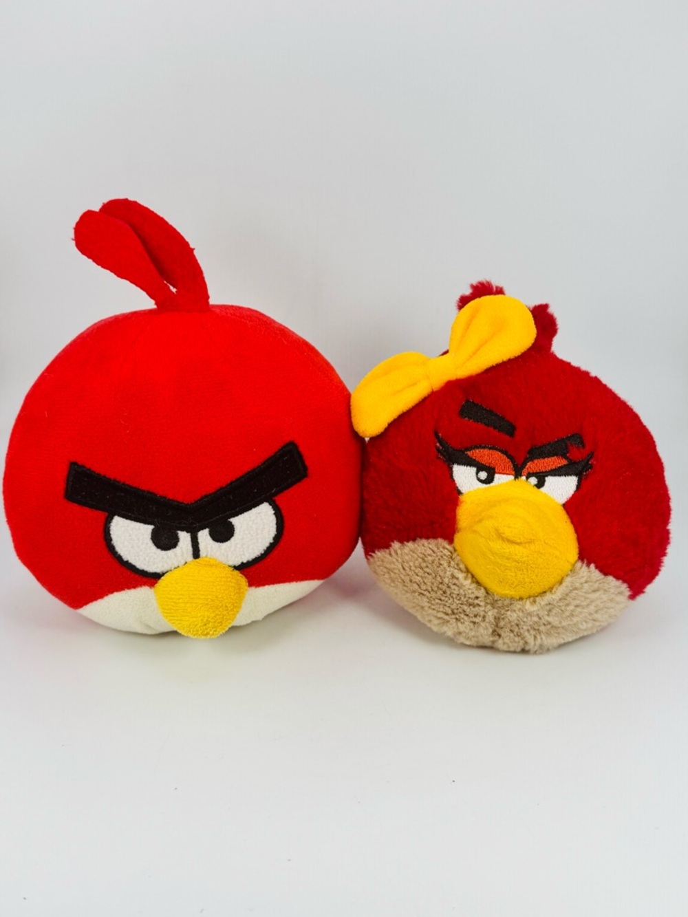 Angry Birds Red Bird Plush Lot Of 2 Boy And Girl No Sound 5”